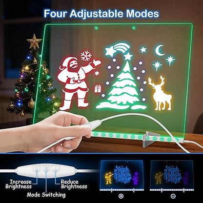 LED Acrylic Message Board – Colorful Light-Up Memo Board