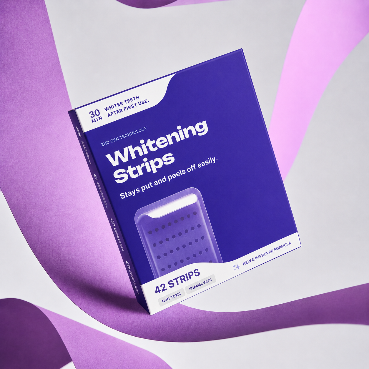 VAMPPLAIN Purple Whitening Strips – Peroxide-Free & Enamel Safe