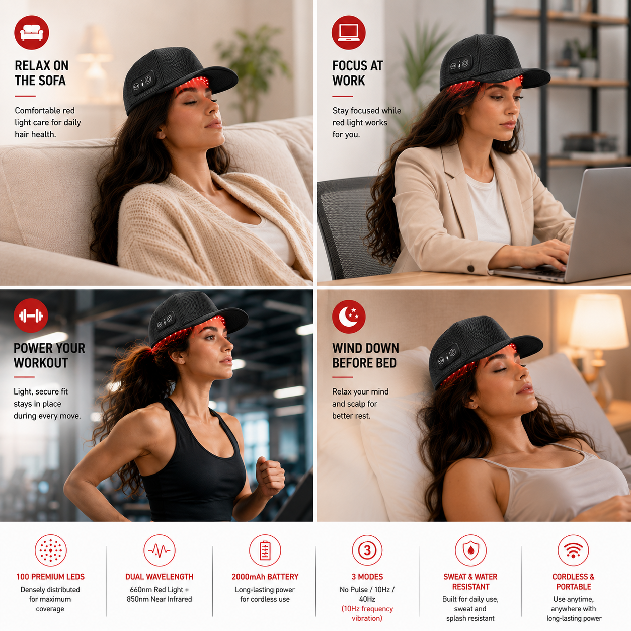 LLLT Red Light Therapy Hair Growth Cap