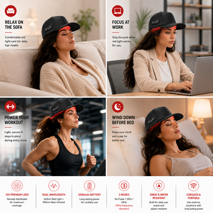 LLLT Red Light Therapy Hair Growth Cap