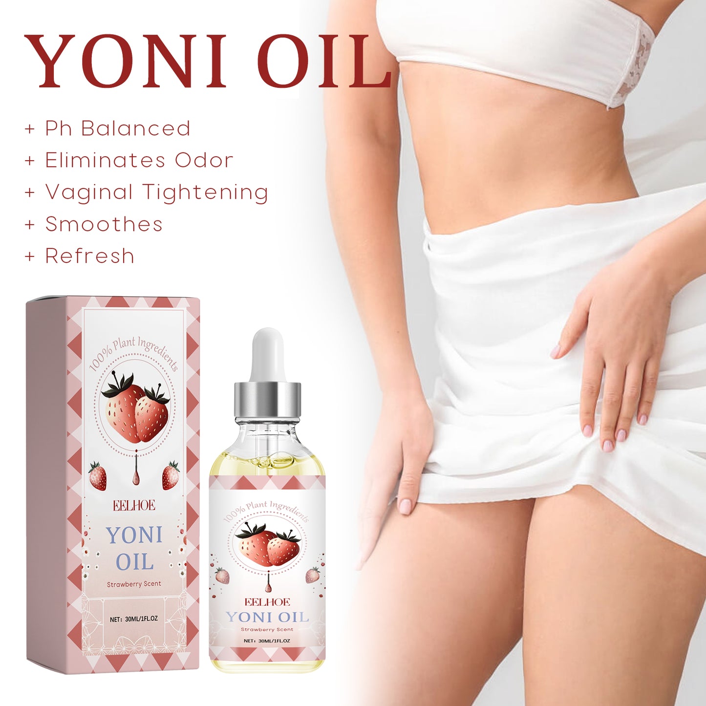 Women's Intimate Essential Oils Removes odor and itching The body cleanses and firms the skin, and gently cares for essential oils