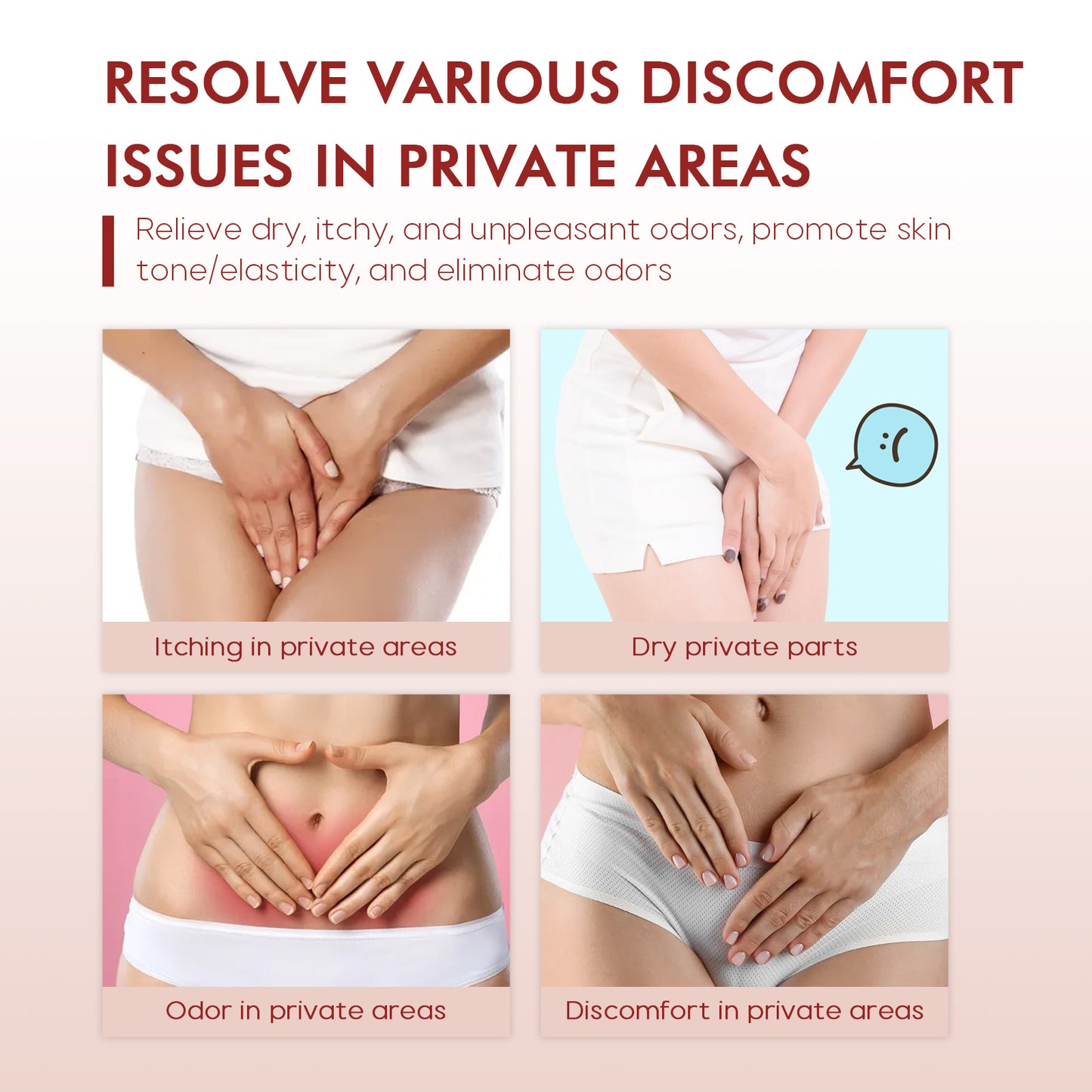 Women's Intimate Essential Oils Removes odor and itching The body cleanses and firms the skin, and gently cares for essential oils