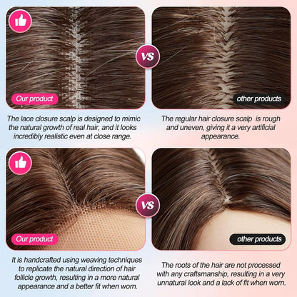[26 inch] Human Hair Blend · Realistic Styles for Everyday Wear 丨 Synthetic Wig