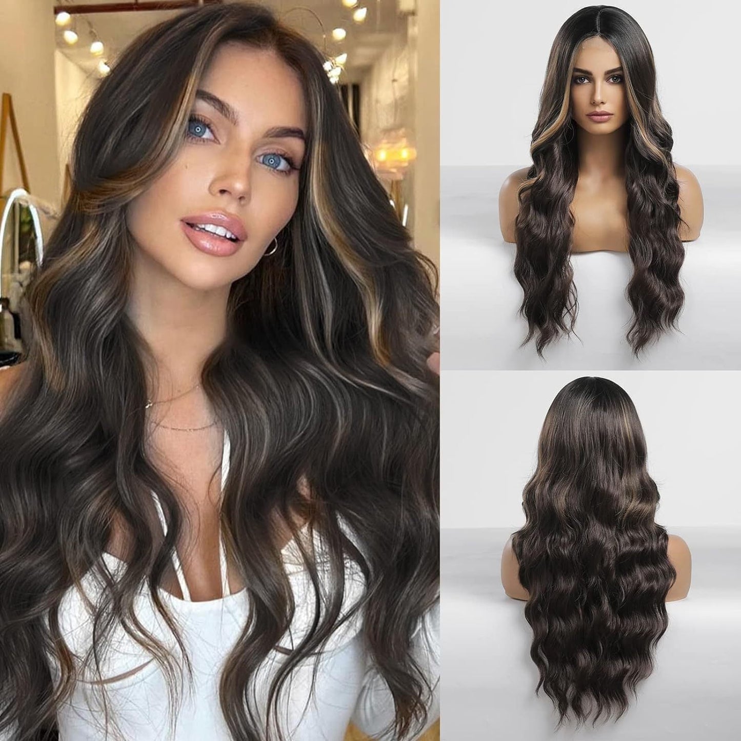 [26 inch] Human Hair Blend · Realistic Styles for Everyday Wear 丨 Synthetic Wig